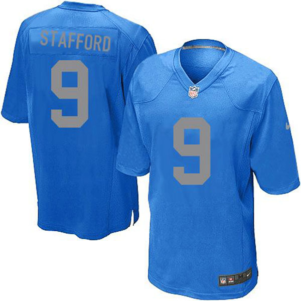 Detroit Lions #9 Matthew Stafford Game Blue Alternate Jersey