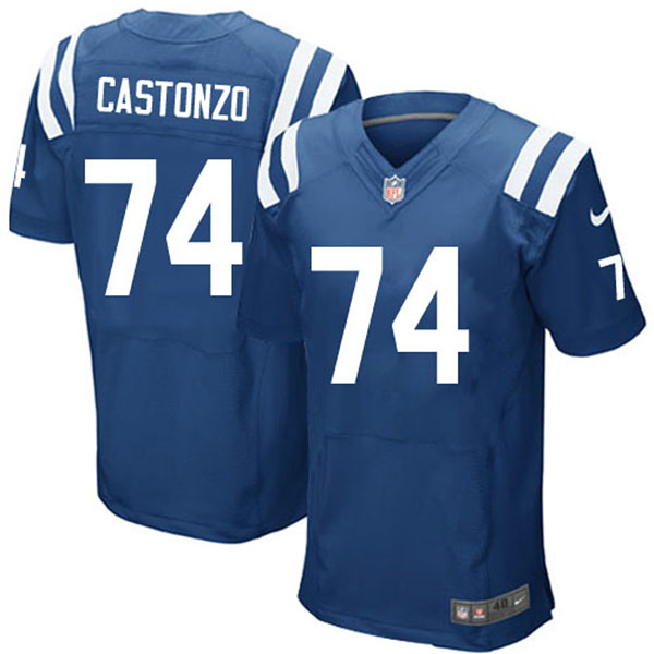 Indianapolis Colts #74 Anthony Castonzo Blue Elite Jersey Indianapolis Colts #74 Anthony Castonzo Blue Elite Jersey