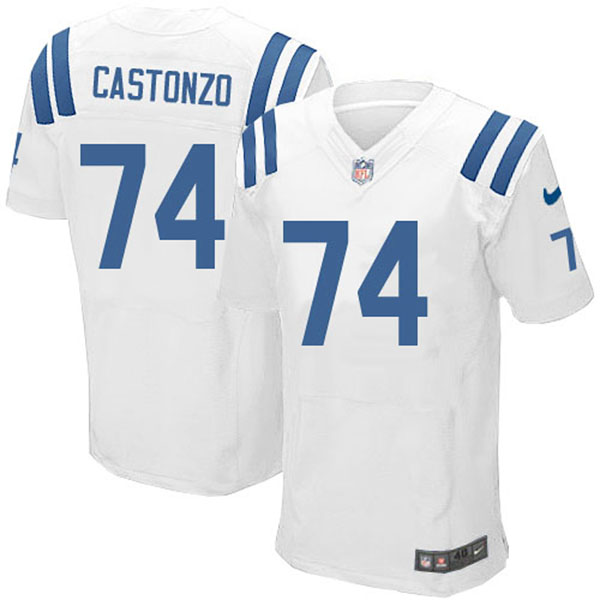 Indianapolis Colts #74 Anthony Castonzo White Elite Jersey Indianapolis Colts #74 Anthony Castonzo White Elite Jersey