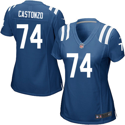 Women Indianapolis Colts Anthony Castonzo Blue Game Jersey Women Indianapolis Colts Anthony Castonzo Blue Game Jersey