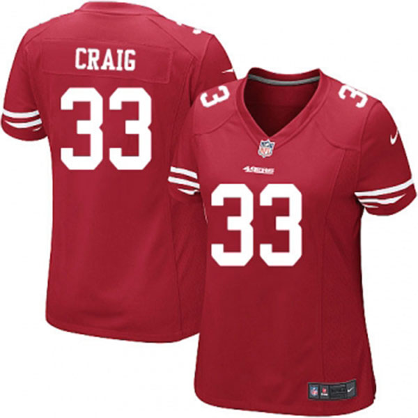 Women 49ers Roger Craig Red Game Jersey Women 49ers Roger Craig Red Game Jersey