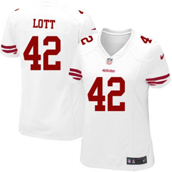 Women 49ers Ronnie Lott White Game Jersey Women 49ers Ronnie Lott White Game Jersey