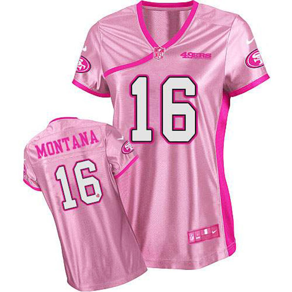 Women 49ers Joe Montana Pink Game Be Luvd Jersey Women 49ers Joe Montana Pink Game Be Luvd Jersey