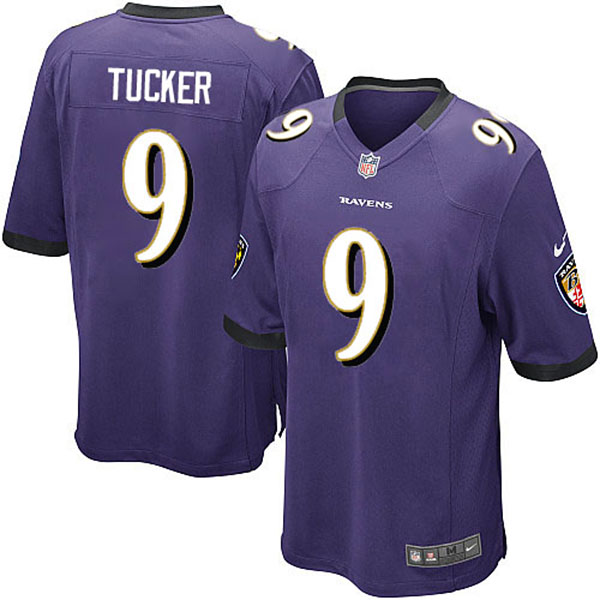 Ravens #9 Justin Tucker Game Purple Jersey