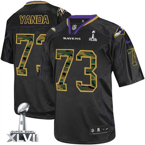 Ravens #23 Marshal Yanda Game Black Camo II Jersey