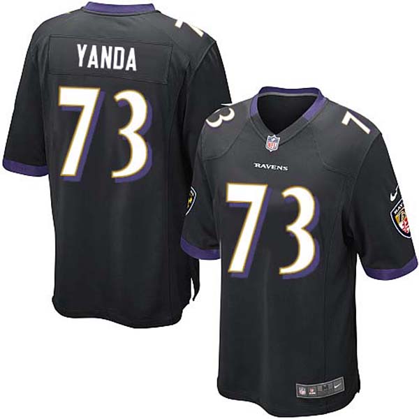 Ravens #23 Marshal Yanda Game Black Jersey