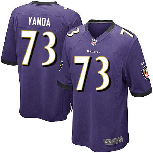 Ravens #23 Marshal Yanda Game Purple Jersey