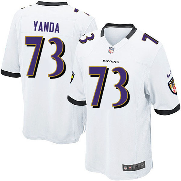 Ravens #23 Marshal Yanda Game White Jersey