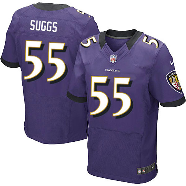 Ravens #9 Terrell Suggs Elite Purple Jersey