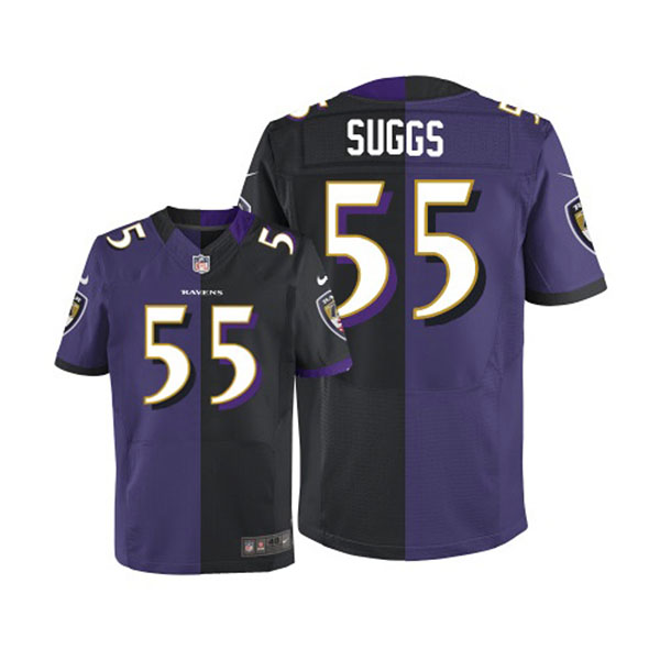 Ravens #9 Terrell Suggs Game Team Alternate Two Tone Jersey