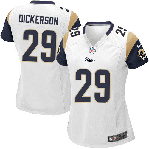 Women St. Louis Rams Eric Dickerson White limited Jersey