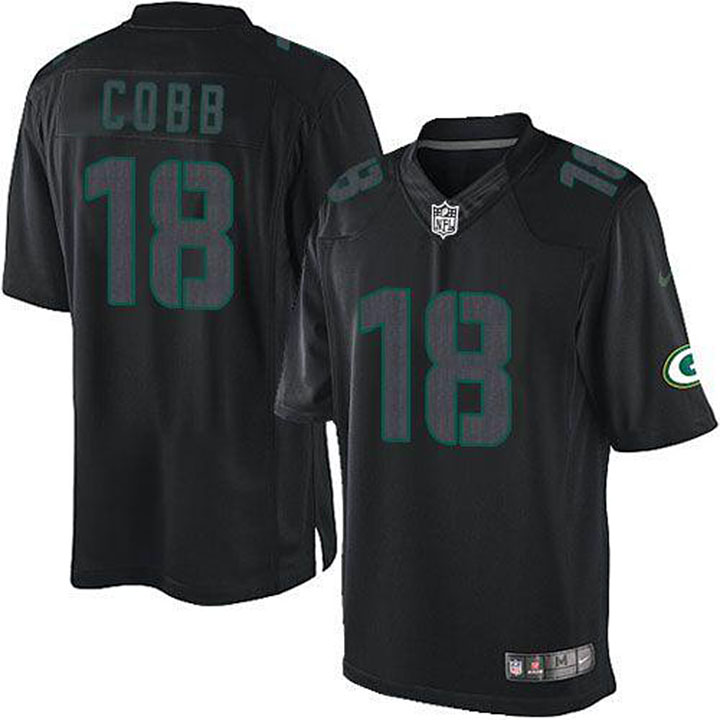 Green Bay Packers #18 Randall Cobb Impact Limited Black Jersey