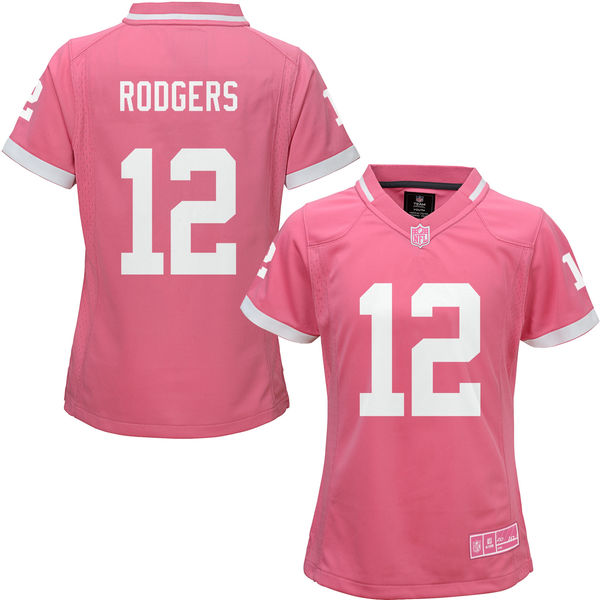 Women Green Bay Packers #12 Aaron Rodgers Pink Bubble Gum Jersey Women Green Bay Packers #12 Aaron Rodgers Pink Bubble Gum Jersey