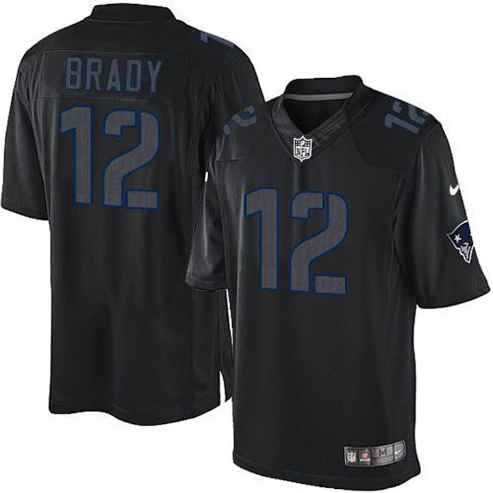 New England Patriots #12 Tom Brady Impact Limited Black Jersey New England Patriots #12 Tom Brady Impact Limited Black Jersey