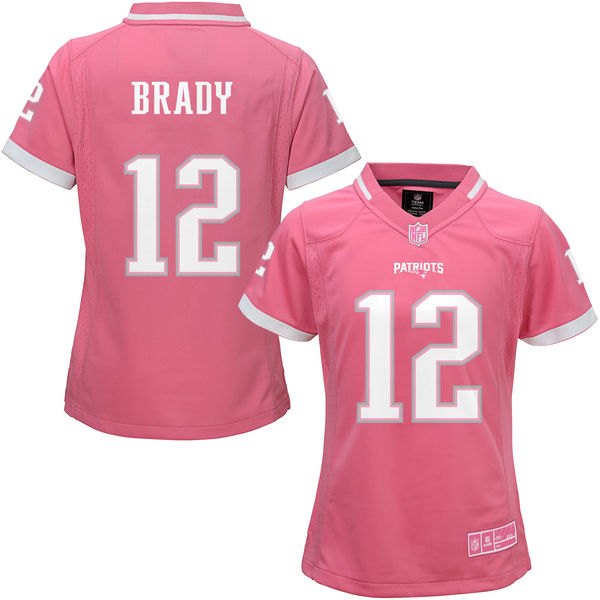Women New England Patriots #12 Tom Brady Pink Bubble Gum Jersey Women New England Patriots #12 Tom Brady Pink Bubble Gum Jersey