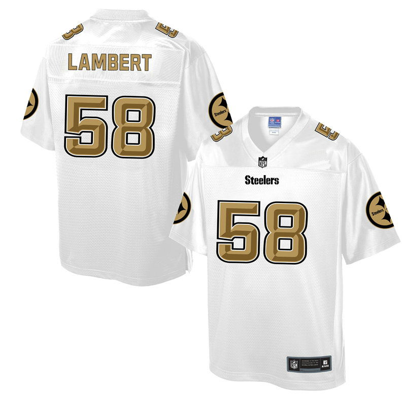 Pittsburgh Steelers #58 Jack Lambert White Pro Line Fashion Jersey