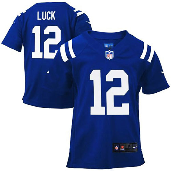 Preschool Indianapolis Colts #12 Andrew Luck Royal Blue Game Jersey