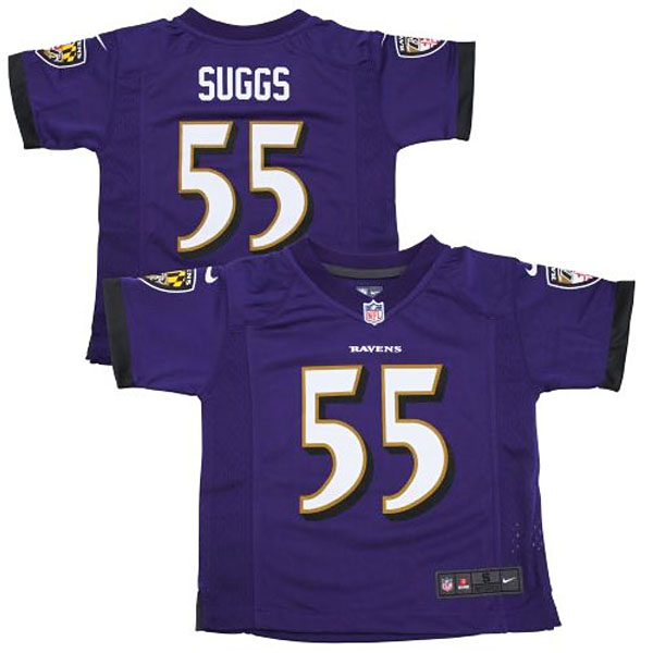 Preschool Baltimore Ravens #55 Terrell Suggs Purple Game Jersey