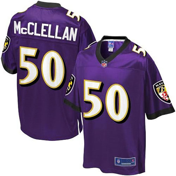 Pro Line Baltimore Ravens #50 Albert McClellan Team Color Jersey