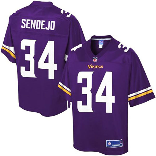 Pro Line Minnesota Vikings #34 Andrew Sendejo Team Color Jersey - Purple