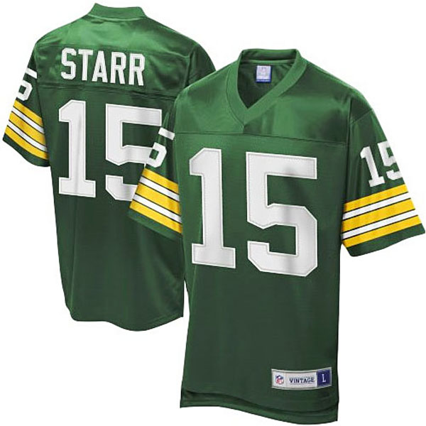 Pro Line Green Bay Packers #15 Bart Starr Retired Player Jersey