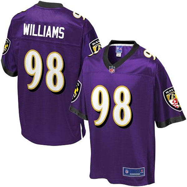 Pro Line Baltimore Ravens #98 Brandon Williams Team Color Jersey