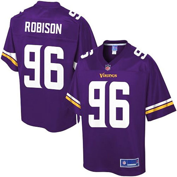 Pro Line Minnesota Vikings #96 Brian Robison Team Color Jersey - Purple