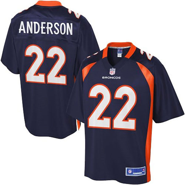 Pro Line Denver Broncos #22 CJ Anderson Alternate Jersey Pro Line Denver Broncos #22 CJ Anderson Alternate Jersey