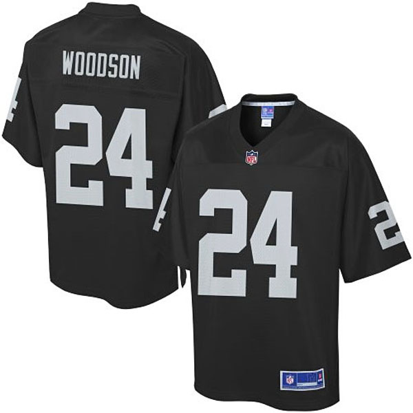 Pro Line Oakland Raiders #24 Charles Woodson Team Color Jersey