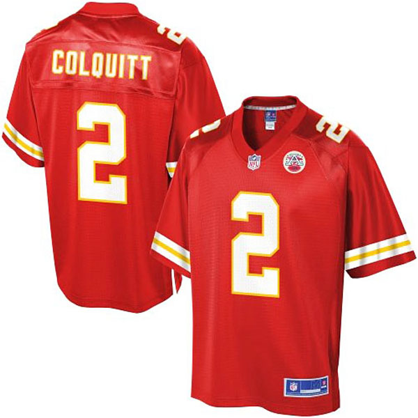Pro Line Kansas City Chiefs #2 Dustin Colquitt Team Color Jersey