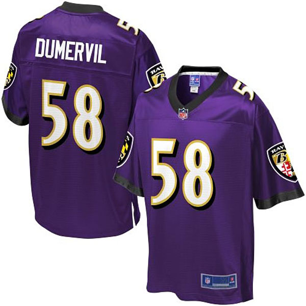 Pro Line Baltimore Ravens #58 Elvis Dumervil Team Color Jersey