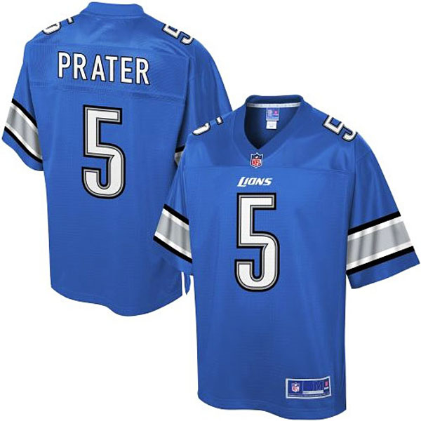 Pro Line Detroit Lions #5 Matt Prater Team Color Jersey