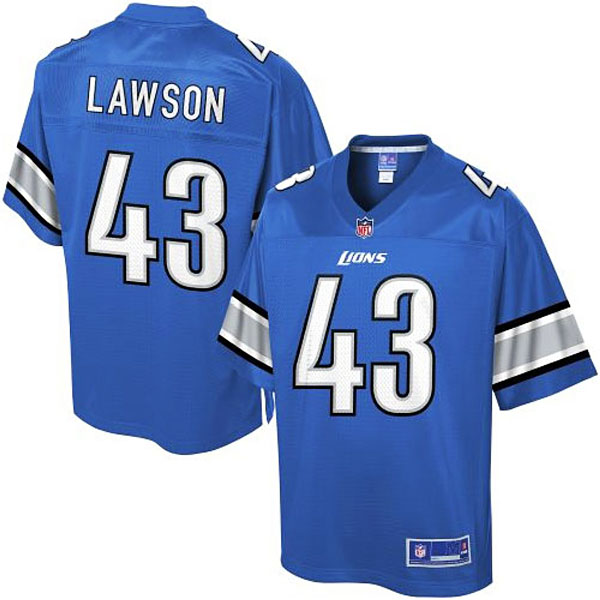 Pro Line Detroit Lions #43 Nevin Lawson Team Color Jersey