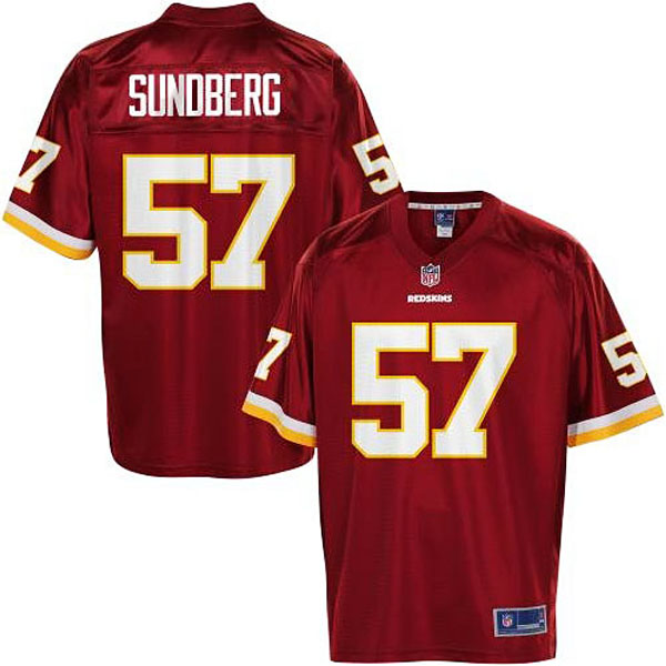 Pro Line Washington Redskins #57 Nick Sundberg Team Color Jersey