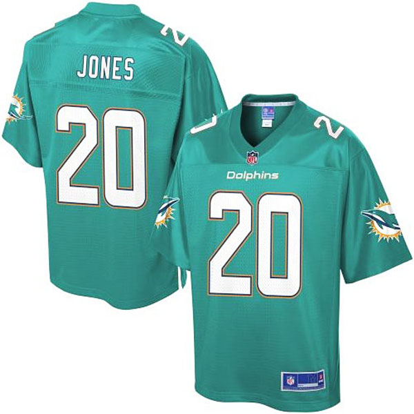 Pro Line Miami Dolphins #20 Reshad Jones Team Color Jersey - Aqua