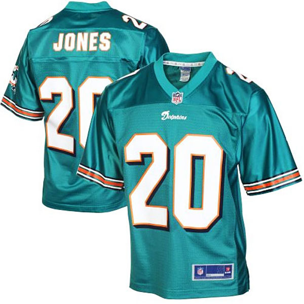 Pro Line Miami Dolphins #20 Reshad Jones Team Color Jersey- Aqua