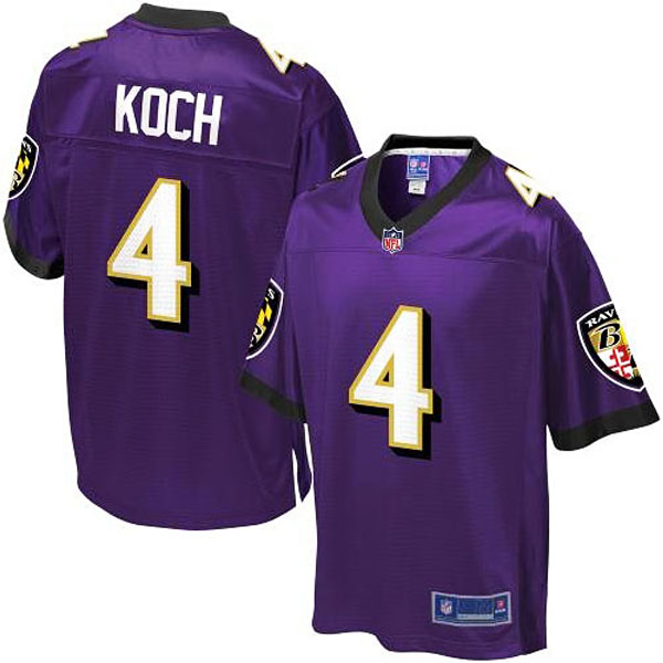 Pro Line Baltimore Ravens #4 Sam Koch Team Color Jersey