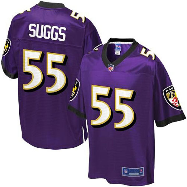 Pro Line Baltimore Ravens #55 Terrell Suggs Team Color Jersey