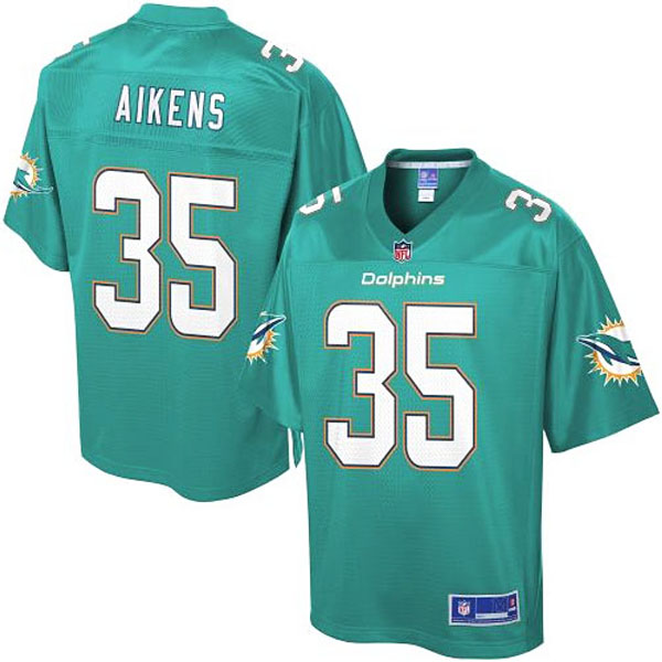 Pro Line Miami Dolphins #35 Walt Aikens Team Color Jersey Pro Line Miami Dolphins #35 Walt Aikens Team Color Jersey