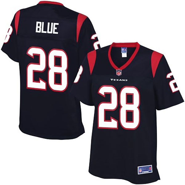 Women Pro Line Houston Texans #28 Alfred Blue Team Color Jersey Women Pro Line Houston Texans #28 Alfred Blue Team Color Jersey