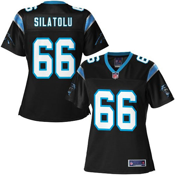 Women Pro Line Carolina Panthers #66 Amini Silatolu Team Color Jersey