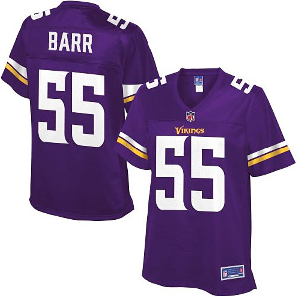 Women Pro Line Minnesota Vikings #55 Anthony Barr Team Color Jersey