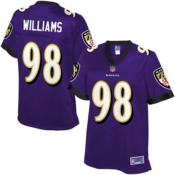 Women Pro Line Baltimore Ravens #98 Brandon Williams Team Color Jersey Women Pro Line Baltimore Ravens #98 Brandon Williams Team Color Jersey