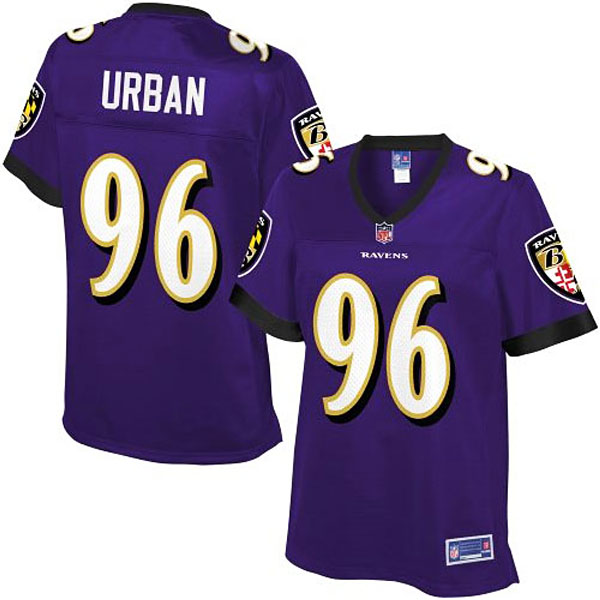 Women Pro Line Baltimore Ravens #96 Brent Urban Team Color Jersey