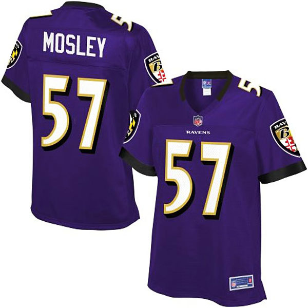 Women Pro Line Baltimore Ravens #57 C.J. Mosley Team Color Jersey