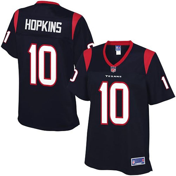 Women Pro Line Houston Texans #10 DeAndre Hopkins Team Color Jersey Women Pro Line Houston Texans #10 DeAndre Hopkins Team Color Jersey