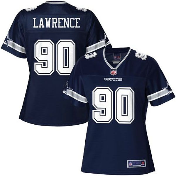 Women Pro Line Dallas Cowboys #90 DeMarcus Lawrence Team Color Jersey