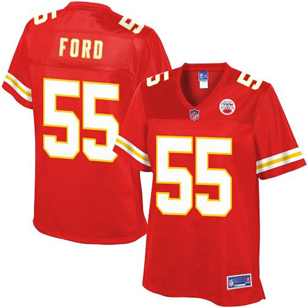 Women Pro Line Kansas City Chiefs #55 Dee Ford Team Color Jersey