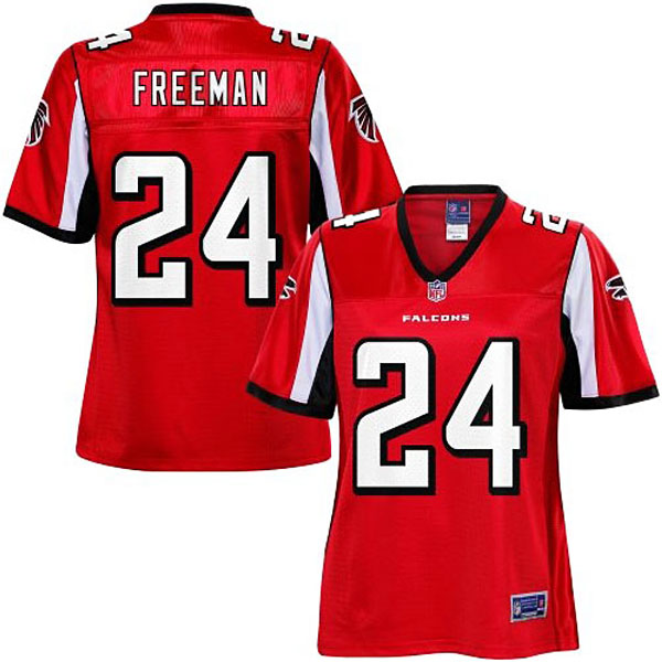 Women Pro Line Atlanta Falcons #24 Devonta Freeman Team Color Jersey 