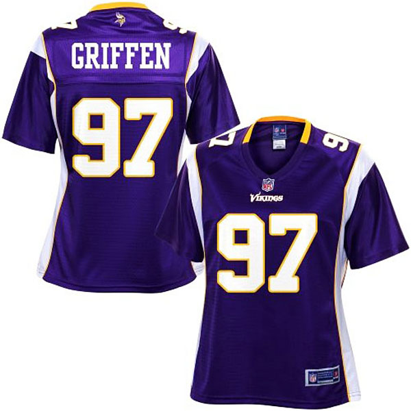 Women Pro Line Minnesota Vikings #97 Everson Griffen Team Color Jersey